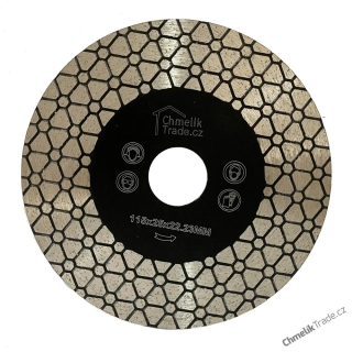 Řezný / brusný diamantový kotouč Chmelík-Jolly rohy 115 mm Black